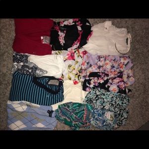 Lot of 13 work blouses. NAME BRAND $15 obo